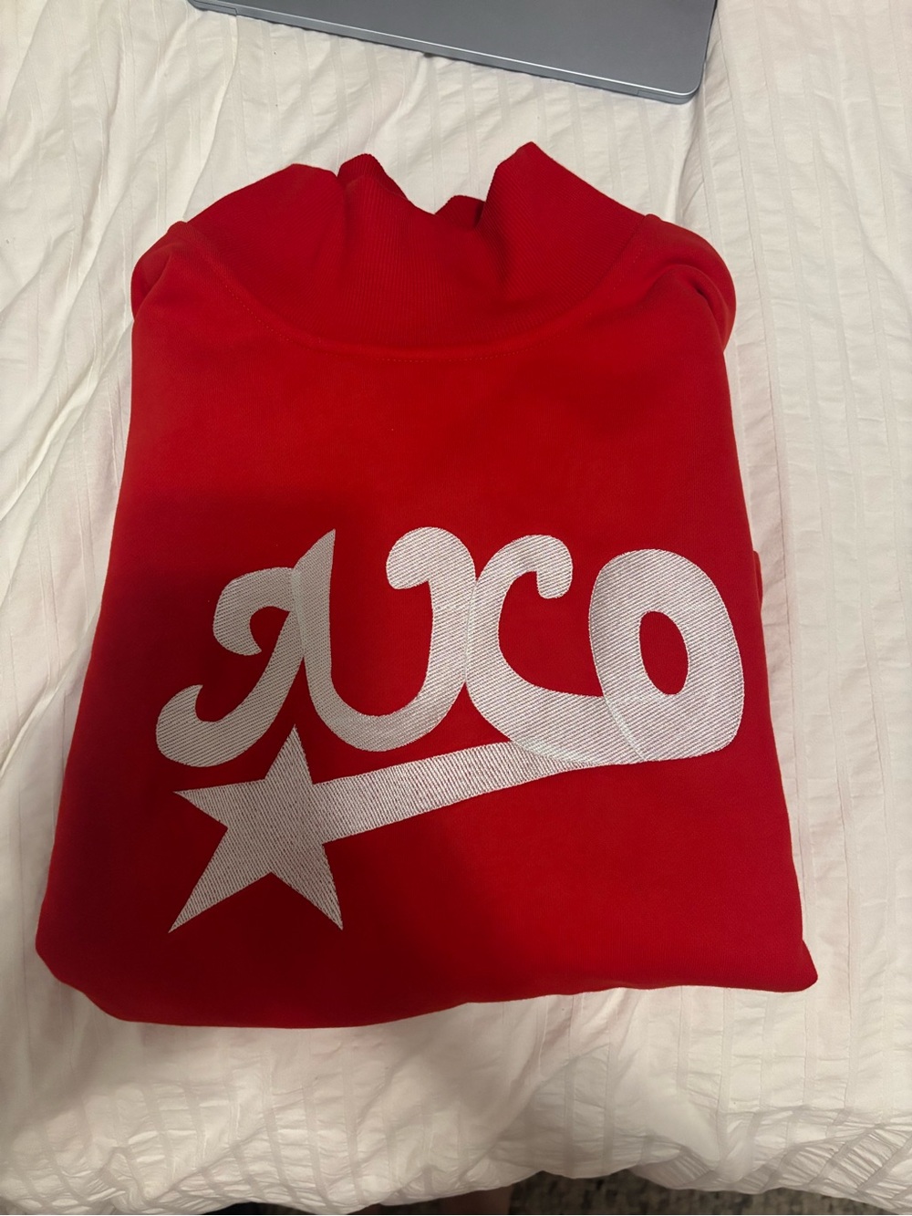 & Other Stories Red Sweatshirt with White Graphic